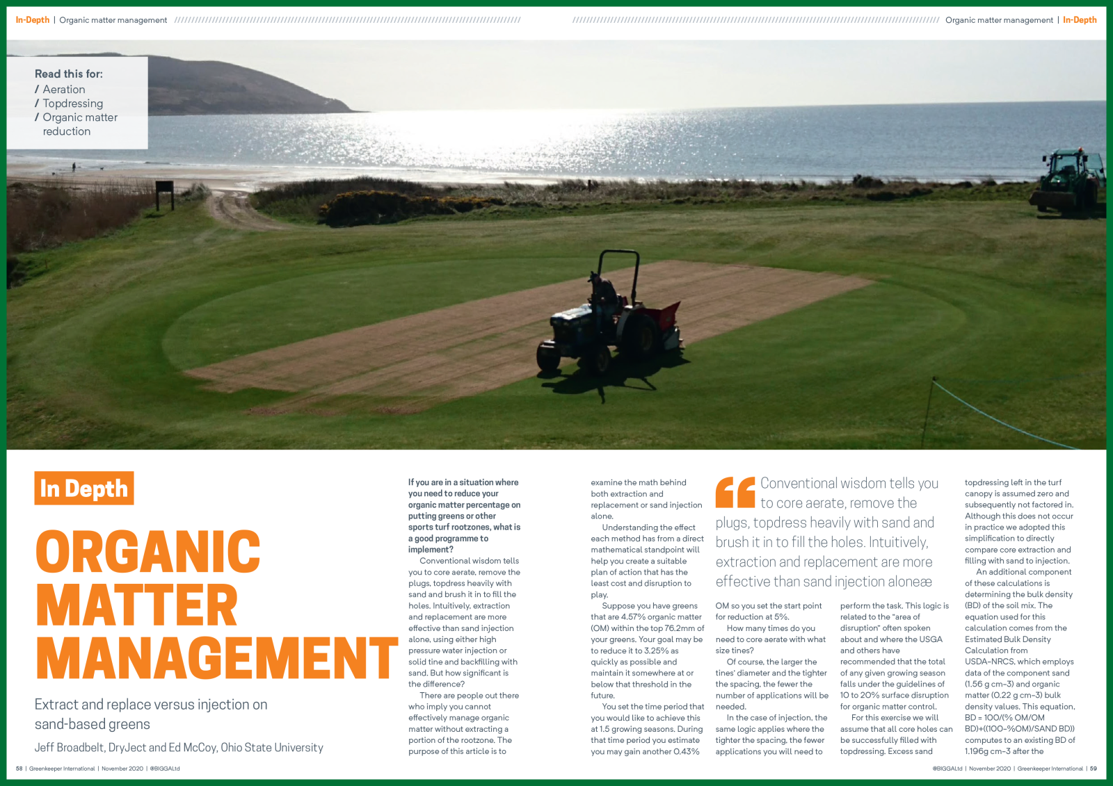 Organic Matter Management (BIGGA Article) 